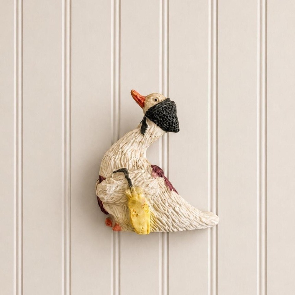 Vintage Cottagecore Goose Figurine